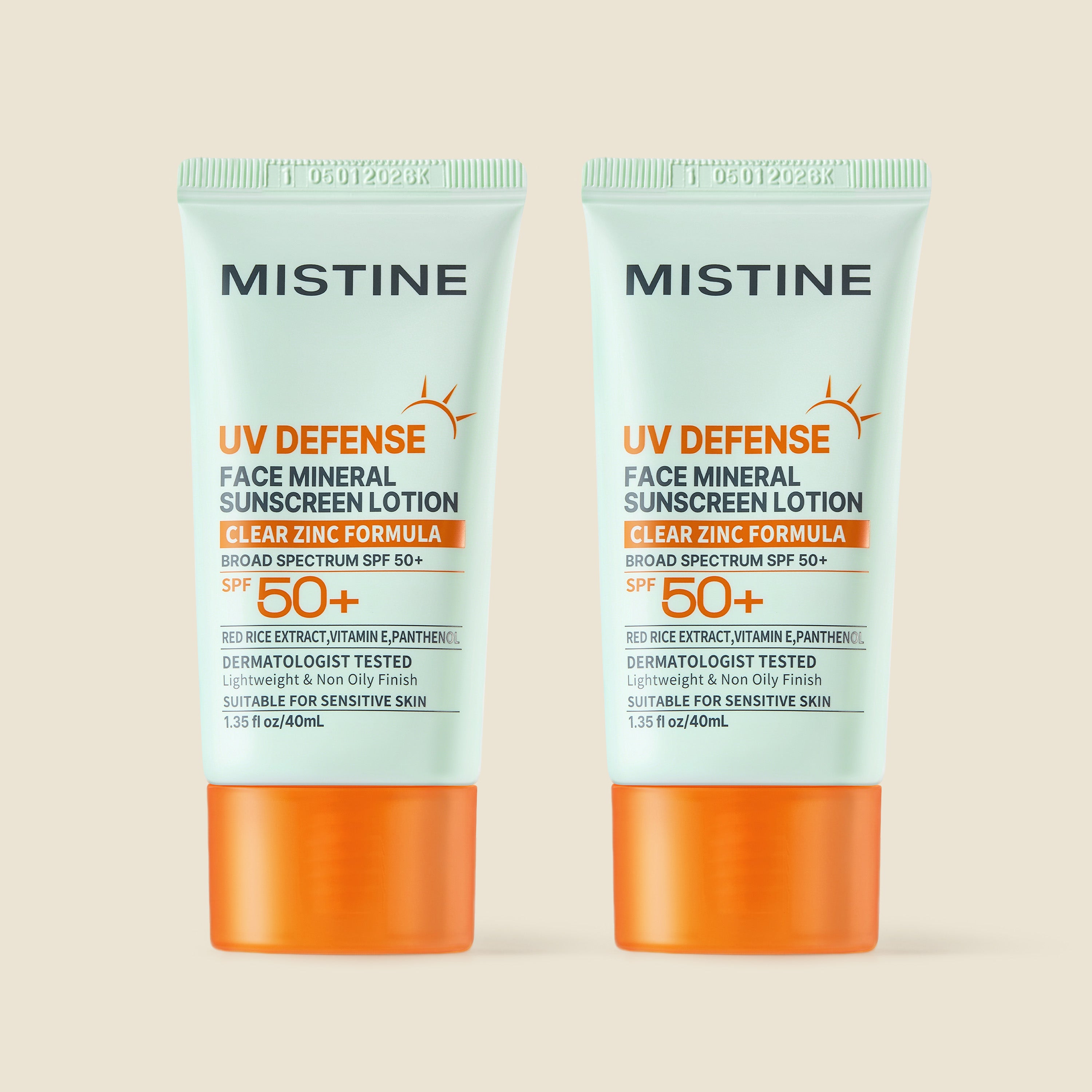 Mistine Face Mineral Sunscreen Lotion For Sensitive Skin